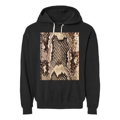 Snakeskin Print Snake Reptile Animal Rattlesnake Garment-Dyed Fleece Hoodie