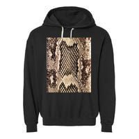 Snakeskin Print Snake Reptile Animal Rattlesnake Garment-Dyed Fleece Hoodie