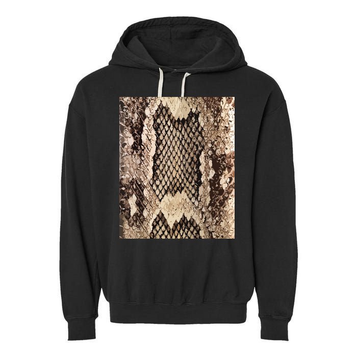 Snakeskin Print Snake Reptile Animal Rattlesnake Garment-Dyed Fleece Hoodie
