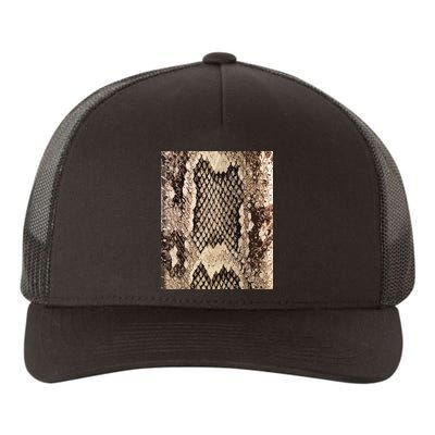 Snakeskin Print Snake Reptile Animal Rattlesnake Yupoong Adult 5-Panel Trucker Hat
