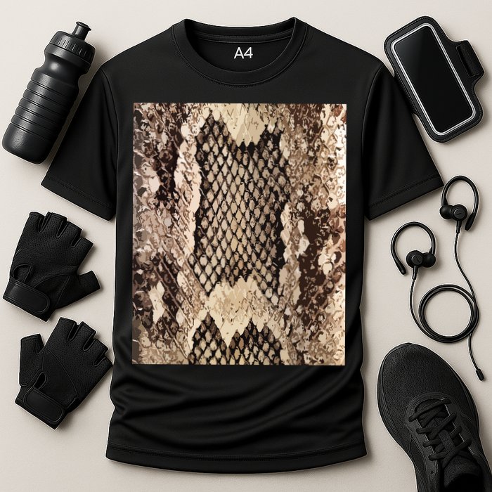 Snakeskin Print Snake Reptile Animal Rattlesnake Performance Shirt