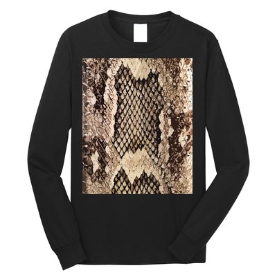 Snakeskin Print Snake Reptile Animal Rattlesnake Long Sleeve Shirt