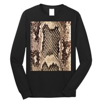 Snakeskin Print Snake Reptile Animal Rattlesnake Long Sleeve Shirt