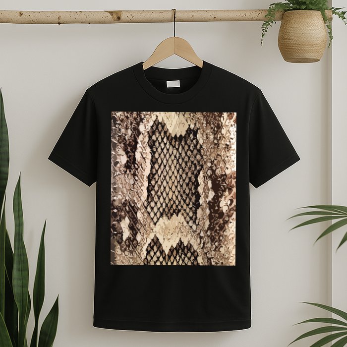 Snakeskin Print Snake Reptile Animal Rattlesnake T-Shirt