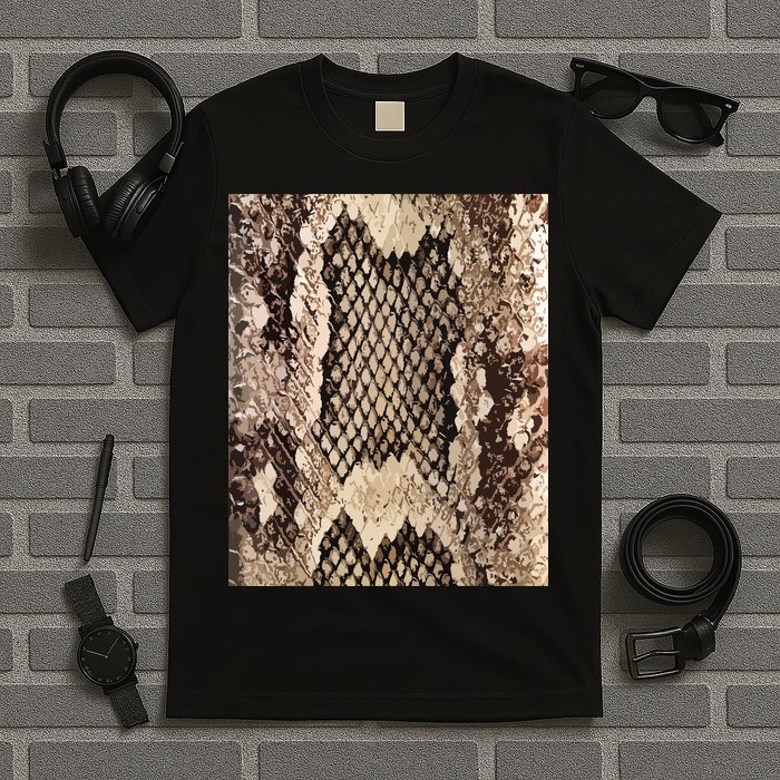 Snakeskin Print Snake Reptile Animal Rattlesnake T-Shirt