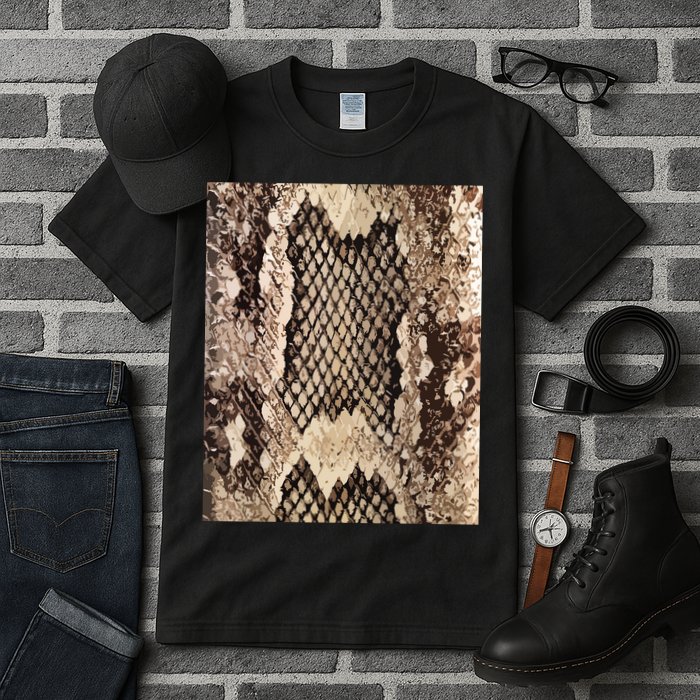 Snakeskin Print Snake Reptile Animal Rattlesnake Tall T-Shirt