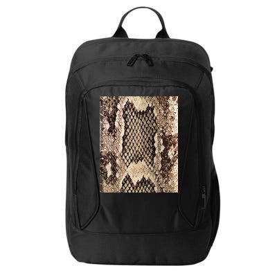 Snakeskin Print Snake Reptile Animal Rattlesnake City Backpack
