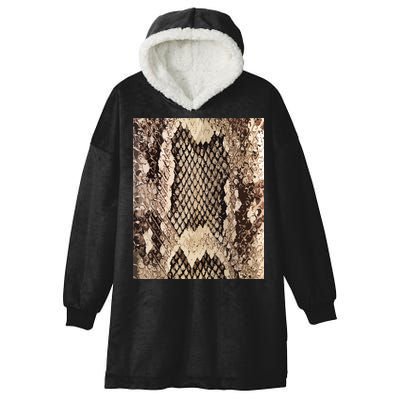 Snakeskin Print Snake Reptile Animal Rattlesnake Hooded Wearable Blanket
