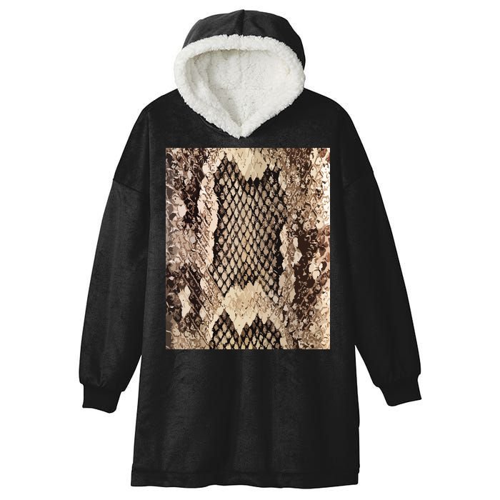 Snakeskin Print Snake Reptile Animal Rattlesnake Hooded Wearable Blanket