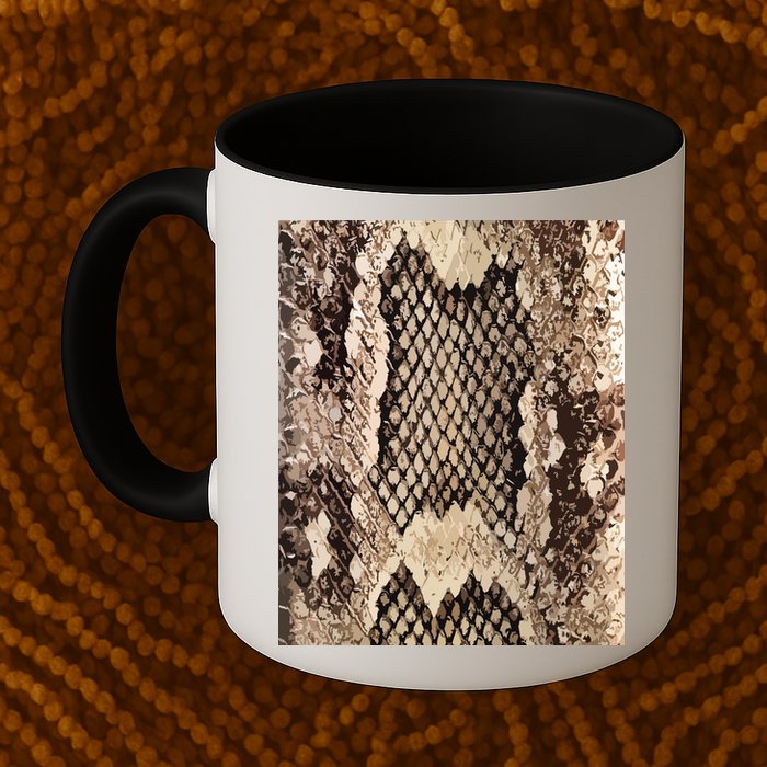 Snakeskin Print Snake Reptile Animal Rattlesnake Mug