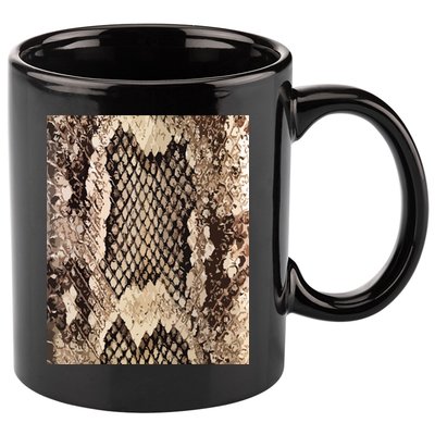 Snakeskin Print Snake Reptile Animal Rattlesnake 11oz C Handle Ceramic Mug