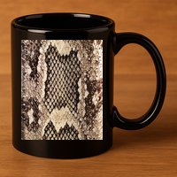 Snakeskin Print Snake Reptile Animal Rattlesnake 11oz C Handle Ceramic Mug