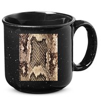 Snakeskin Print Snake Reptile Animal Rattlesnake 15oz Campfire Ceramic Mug