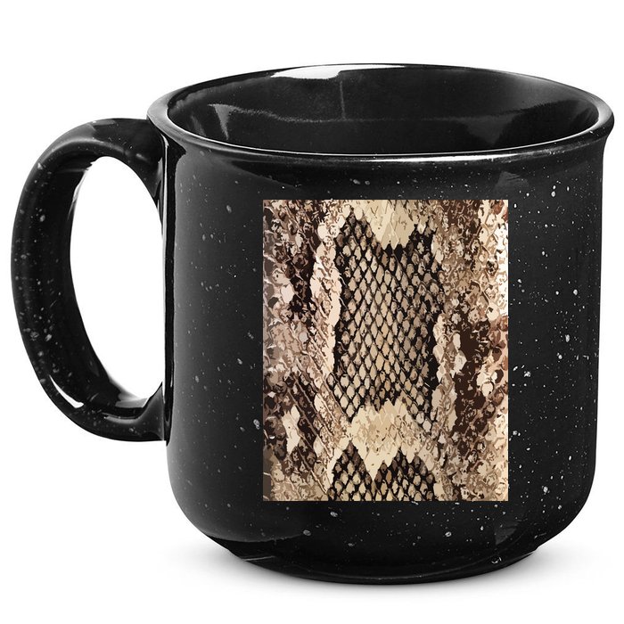 Snakeskin Print Snake Reptile Animal Rattlesnake 15oz Campfire Ceramic Mug