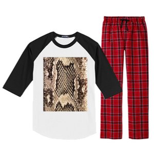 Snakeskin Print Snake Reptile Animal Rattlesnake Raglan Sleeve Pajama Set