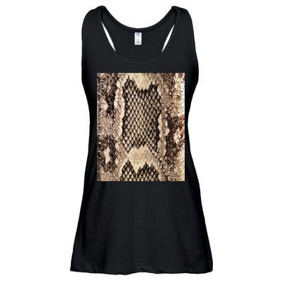 Snakeskin Print Snake Reptile Animal Rattlesnake Ladies Essential Flowy Tank