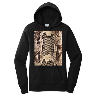 Snakeskin Print Snake Reptile Animal Rattlesnake Women's Pullover Hoodie