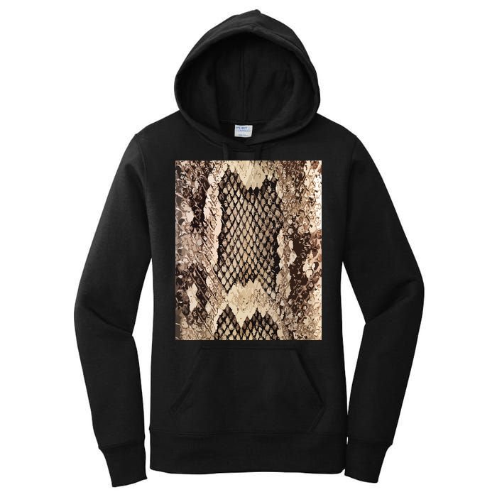 Snakeskin Print Snake Reptile Animal Rattlesnake Women's Pullover Hoodie