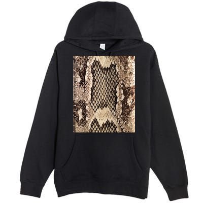 Snakeskin Print Snake Reptile Animal Rattlesnake Premium Pullover Hoodie