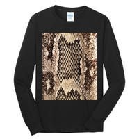 Snakeskin Print Snake Reptile Animal Rattlesnake Tall Long Sleeve T-Shirt