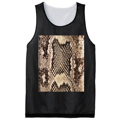 Snakeskin Print Snake Reptile Animal Rattlesnake Mesh Reversible Basketball Jersey Tank