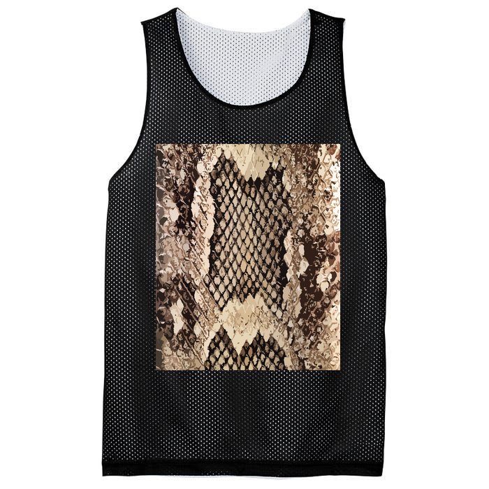 Snakeskin Print Snake Reptile Animal Rattlesnake Mesh Reversible Basketball Jersey Tank