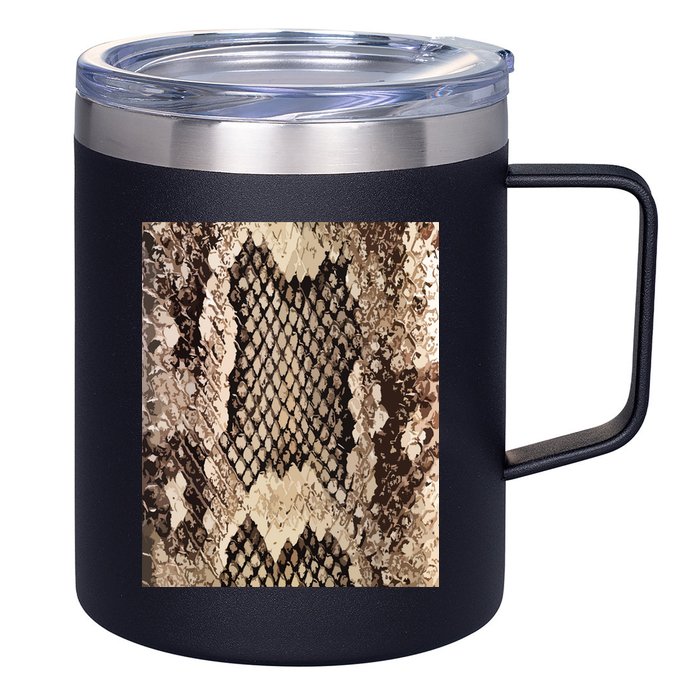 Snakeskin Print Snake Reptile Animal Rattlesnake 12oz Stainless Steel Coffee Mug