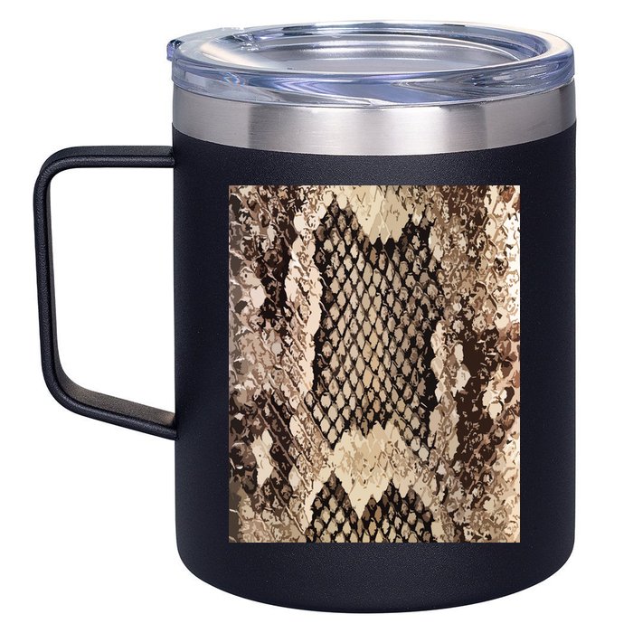 Snakeskin Print Snake Reptile Animal Rattlesnake 12oz Stainless Steel Coffee Mug