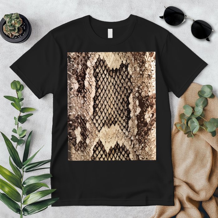 Snakeskin Print Snake Reptile Animal Rattlesnake Premium T-Shirt