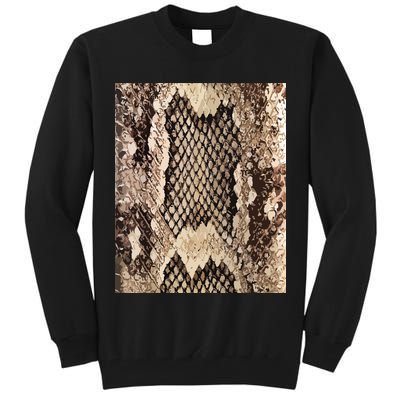 Snakeskin Print Snake Reptile Animal Rattlesnake Tall Sweatshirt
