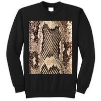 Snakeskin Print Snake Reptile Animal Rattlesnake Tall Sweatshirt