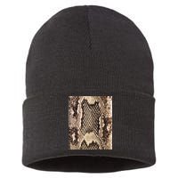 Snakeskin Print Snake Reptile Animal Rattlesnake Sustainable Knit Beanie