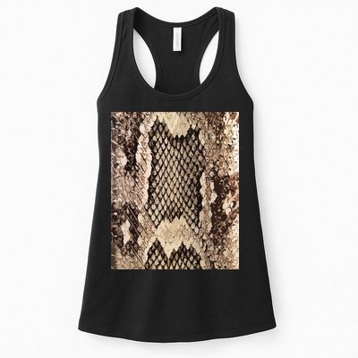 Snakeskin Print Snake Reptile Animal Rattlesnake Womens Tank Top
