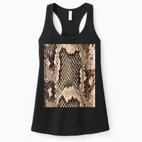 Snakeskin Print Snake Reptile Animal Rattlesnake Womens Tank Top