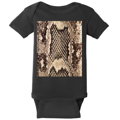 Snakeskin Print Snake Reptile Animal Rattlesnake Baby Bodysuit