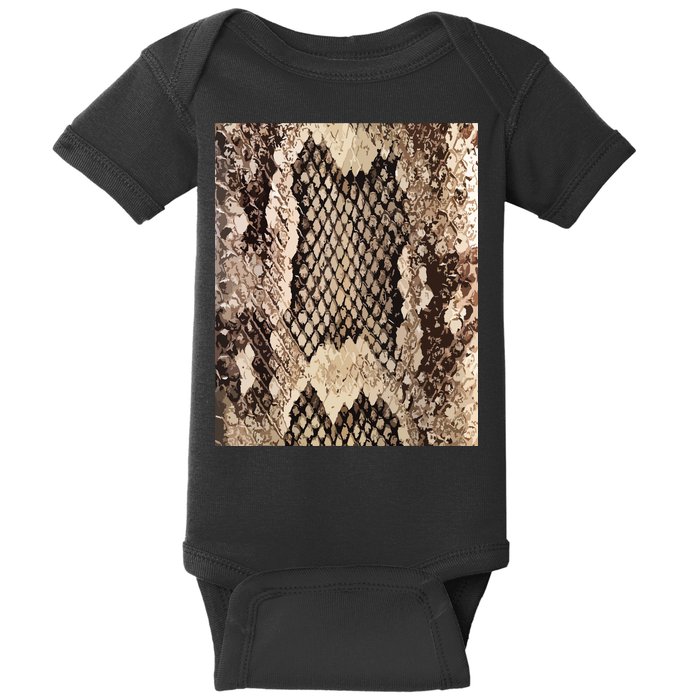 Snakeskin Print Snake Reptile Animal Rattlesnake Baby Bodysuit