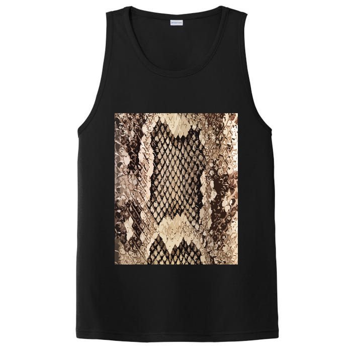 Snakeskin Print Snake Reptile Animal Rattlesnake PosiCharge Competitor Tank