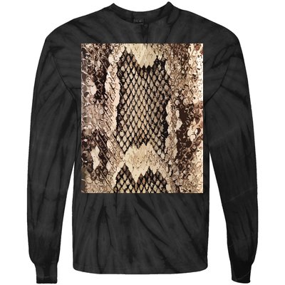Snakeskin Print Snake Reptile Animal Rattlesnake Tie-Dye Long Sleeve Shirt