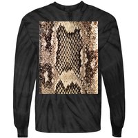 Snakeskin Print Snake Reptile Animal Rattlesnake Tie-Dye Long Sleeve Shirt