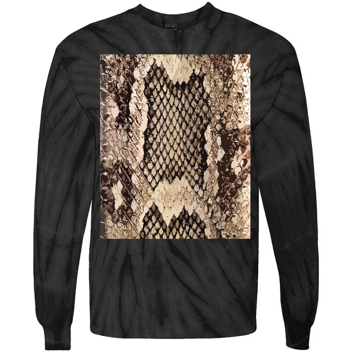 Snakeskin Print Snake Reptile Animal Rattlesnake Tie-Dye Long Sleeve Shirt