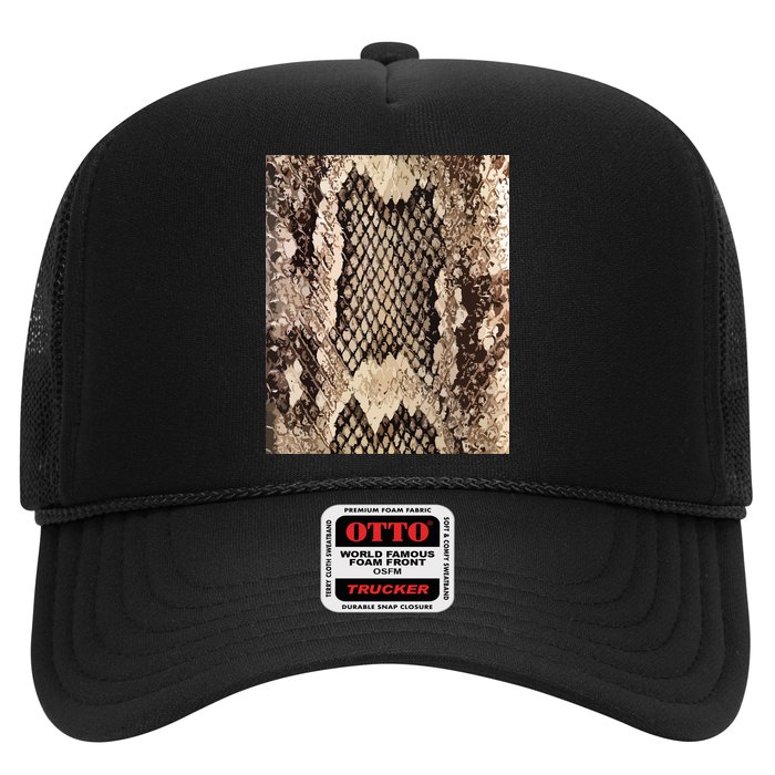 Snakeskin Print Snake Reptile Animal Rattlesnake Trucker Hat