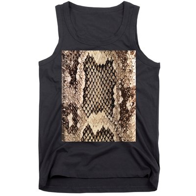 Snakeskin Print Snake Reptile Animal Rattlesnake Tank Top