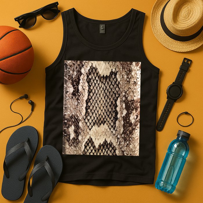 Snakeskin Print Snake Reptile Animal Rattlesnake Tank Top