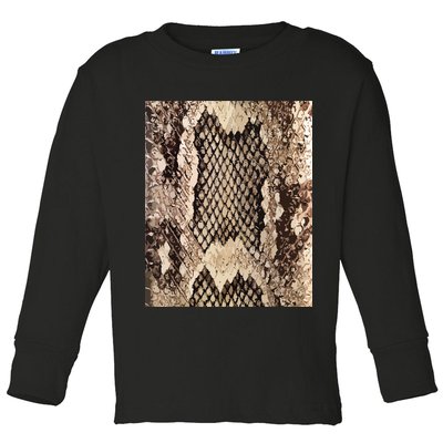 Snakeskin Print Snake Reptile Animal Rattlesnake Toddler Long Sleeve Shirt