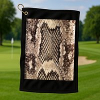 Snakeskin Print Snake Reptile Animal Rattlesnake Golf Towel