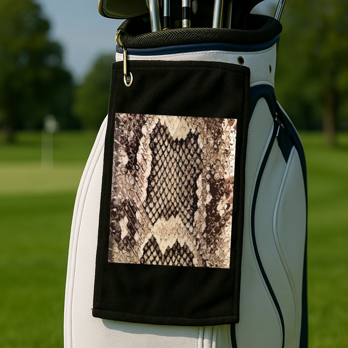Snakeskin Print Snake Reptile Animal Rattlesnake Golf Towel