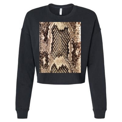 Snakeskin Print Snake Reptile Animal Rattlesnake Cropped Pullover Crew