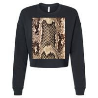Snakeskin Print Snake Reptile Animal Rattlesnake Cropped Pullover Crew