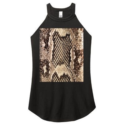 Snakeskin Print Snake Reptile Animal Rattlesnake Women's Perfect Tri Rocker Tank