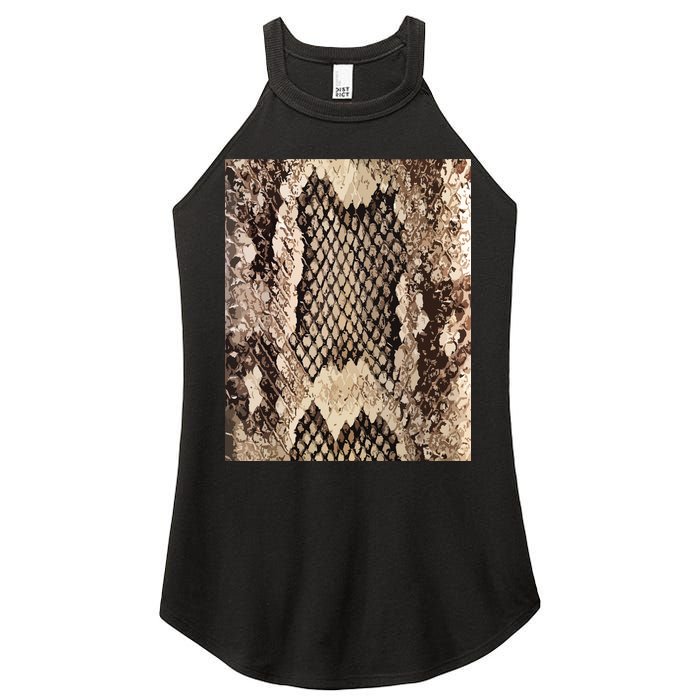 Snakeskin Print Snake Reptile Animal Rattlesnake Women's Perfect Tri Rocker Tank
